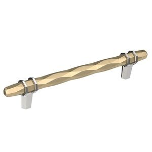 Amerock 6 1/4 (160 mm) Centers Pull in Golden Champagne/Polished Chrome Replace